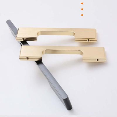 China Easy Pulls and Installation Handles Customized Aluminum Wardrobe Flat Bar Profile Kitchen Furniture Drawer Pull Cabinet Handles for sale