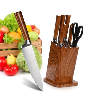 China 6 PCS Disposable Swiss Line Steel Knife Set With Stainless Steel Knife Holder for sale