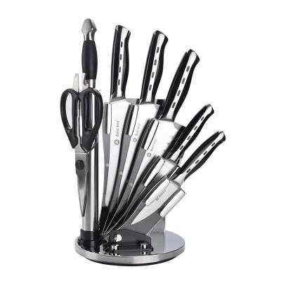 China Disposables also seen on TV 7pcs knife stainless steel knife set include scissor sharpener and acrylic block for sale