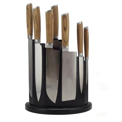 China Viable Handmade Wooden Handle Damascus Knife Kitchen Set Kitchen Knife Holder for sale