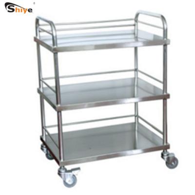 China Hospital Clinic TC-555 Good Price Moving Stainless Steel Treatment Trolley for sale