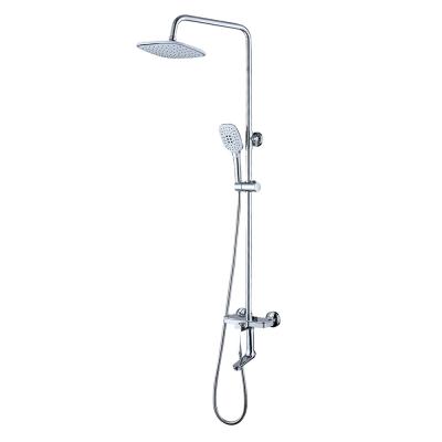 China With Diverter Luxury 3 Way Shower Faucet Set Wall Mounted Brass Rain Shower Sets Hand Shower for sale