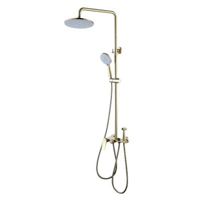 China With Diverter 3 Ways Rain Shower Set Bathroom Gold Bath And Shower Faucet Set for sale