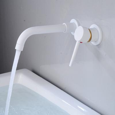 China Chinese Faucets Metered Faucet Supplier Brushed Bathroom Wall Mounted Faucet Concealed Mixer Concealed Basin Faucet for sale