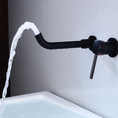 China Faucets Factory Direct Metered Brass Faucet Wall Mounted Mixer Concealed Bathroom Basin Faucet for sale