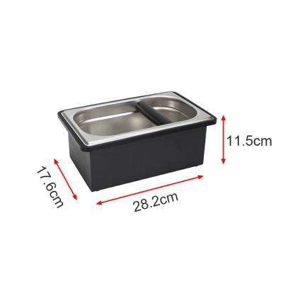 China Sustainable China Supply Exterior New Design Custom Size Space Saving Knock Box Coffee Stainless Steel for sale