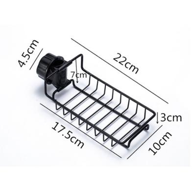 China Sustainable New Design Customized Practical Classic Design Sink Sponge Holder Faucet Rack Stainless Steel For Bathroom Washroom for sale