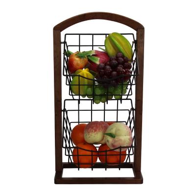 China Sustainable Promotional Drill-Free Non Toxic Non-slip Fruit Steel Basket For Home Kitchen for sale