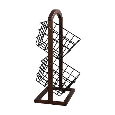 China Sustainable Manufacturer Customized Furniture Kitchen Accessories Metal Simple Design Iron Fruit Basket for sale