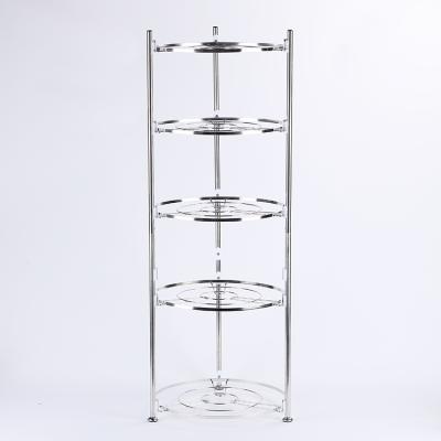 China Table-stand Viable Pan Organizer Shelf Pot Rack Stainless Steel Flat Wire Kitchen for sale