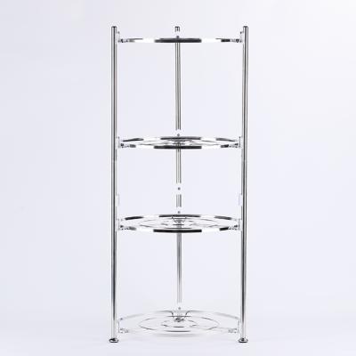 China Kitchenware Storage Stainless Steel Jar Lid Organizer Rack Holder For Metal Sustainable Iron for sale