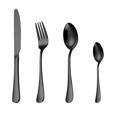 China Sustainable Hot Selling Flat Items Set Stainless Steel Modern Design Cutlery Set for sale