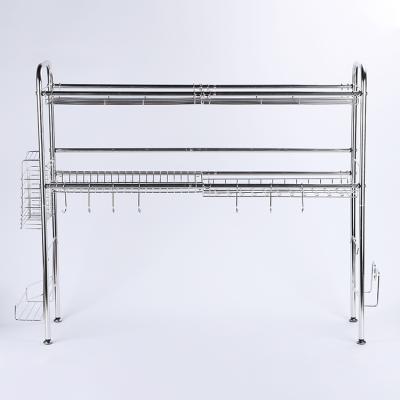 China Sustainable Multifunctional Kitchen Draining Stainless Steel Dish Drying Rack Above Sink Dish Rack for sale