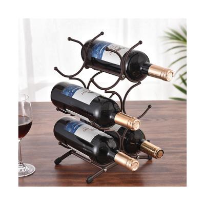 China Viable Manufacturer Tabletop Wine Rack 6 Bottle Red Wine Rack Red Wine Storage Rack Rack for sale