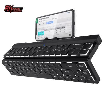 China Royal Kludge RK925 Anti-ghosting Mini Wireless Portable OTG Low Profile Slim Mechanical Foldable Keyboard For Mobile Phone for sale