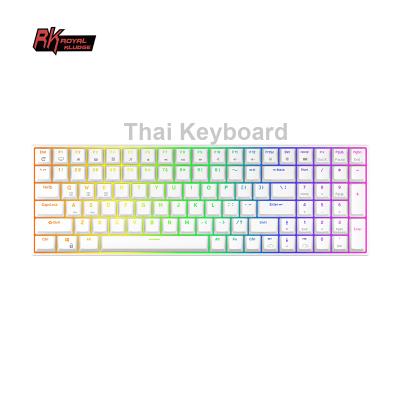 China Kludge RK rk860 2.4g Gaming Royal Hotswappable USB rk100 RGB Wireless Hotswappable Mechanical Thai Keyboard for sale