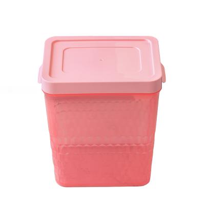 China Hot Selling Viable PP Container Rectangular Plastic Clear Storage Box Set Plastic Homeware Organizer Containers Cabinet Storage Barrel for sale