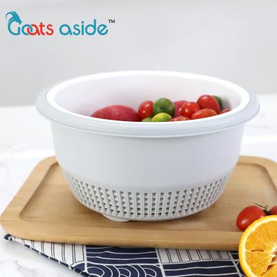 China Viable Chinese factory cheap vegetable colander promotion colander bowl pp material kitchen household plastic items for sale