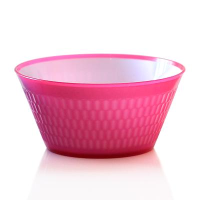 China Modern Trapezoidal Custom Colored Cone Shaped Bowl Two Tone Plastic Salad Bowls Factory Direct Sale Small Dinnerware Bowls for sale