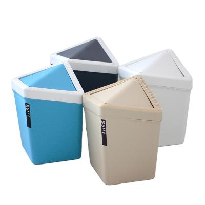 China Diamond Shaped Eco-Friendly Plastic Sustainable Garbage Home Can Custom Bathroom Indoor Trash Bin Waste Bin Container Waste Recycle Bin for sale