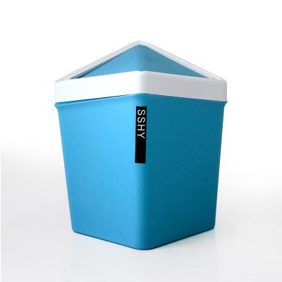 China Cheap Viable Household Hotel Waste Paper Bin Plastic Kitchen Bathroom Bathroom Can With Lid Trash Can Office Plastic Trash Can for sale