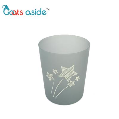 China Free Sample Sustainable Reusable Household Office Bathroom PP Waste Bin With Custom Logo Printed Cute Home Waste Bin Plastic for sale