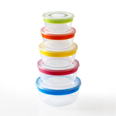 China Freshness Preservation Food Storage 6pcs Plastic Bowl Set With Lids Reusable Container Plastic Food Storage Container Take Away Homeware PP Material for sale