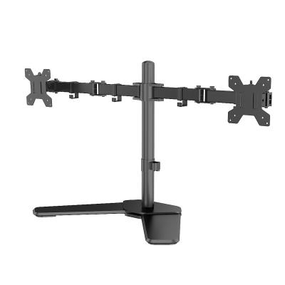 China Adjustable Desktop LCD Computer Stand Dual Max VESA 100*100mm Monitor Mount for sale