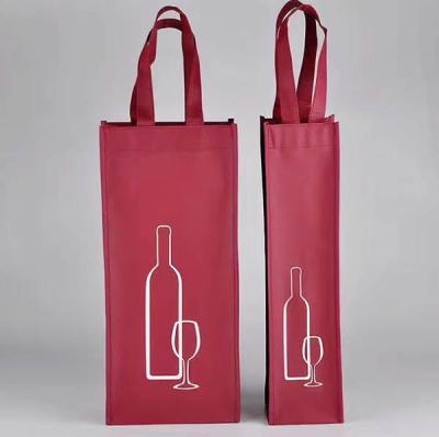 China Custom Non Woven single wine bottte bags,Non woven wine bags, wine bottle carrier bags,logo printed wine bags for sale