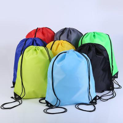 China Bags backpacks Polyester bag with drawstring/duffle closure wholesale  promotional use logo printed bags for sale