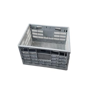 China Industrial Cheap Price Plastic Crate Folding Mesh Shelving Storage Box For Vegetables for sale