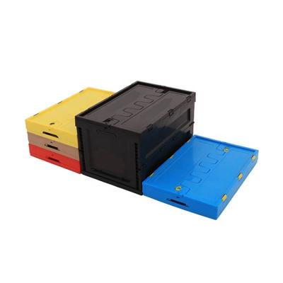 China Custom Color Folding Warehouse Storage Use Folding Plastic Crate Save 80% Space for sale