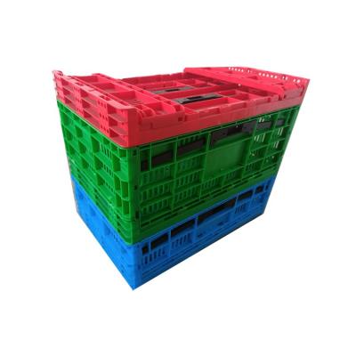 China Manufacturer Colorful Folding Plastic Stackable Basket Save 70% Space Sustainable for sale