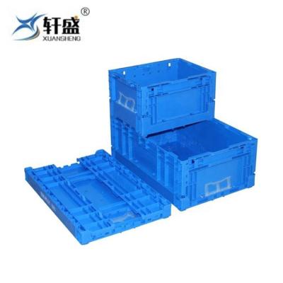 China Heavy Duty Stackable And Stackable No Movable Foldable Plastic Boxes 600x400*340mm for sale