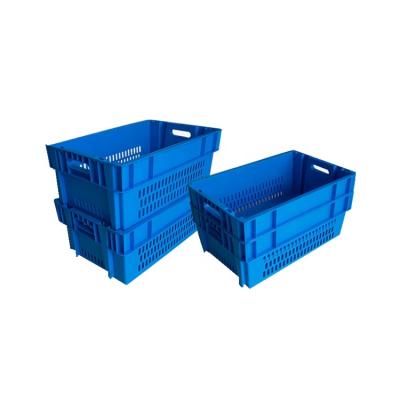 China Recyclable Stackable Plastic Basket Plastic Storage Container For Fruit And Vegetable Storage for sale