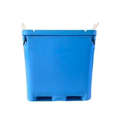 China LLDPE+PU Custom 1000L Fish Transport Container Insulated Fish Box Rotomolding Insulated Fish Tub for sale