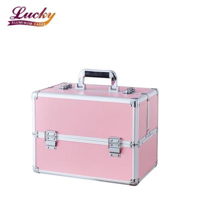 China High Quality Durable Aluminum Cosmetic Case Storage Box Train Makeup Professional Makeup Boxes for sale