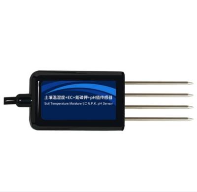 China Rango de humedad 0-100% RS485 PH Temperatura Humedad EC NPK Sensor de parámetros múltiples del suelo en venta