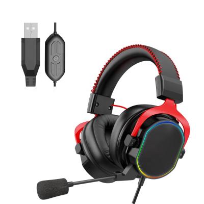 China 2021 New Design High Quality RGB Light Electronics Earphone USB 7.1 Premium PC Gaming Headset with Microphone for PC ps4 ps5 mobile gamer for sale