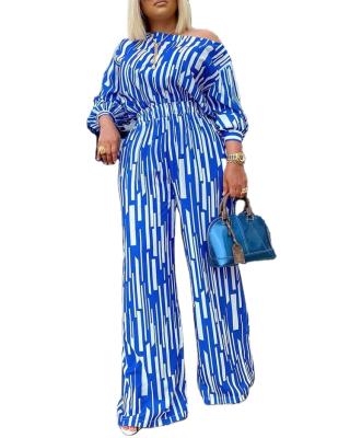 China KCYA QUICK DRY Designs New African Women Overalls Fashion Ladies Wide Leg Pants Girls Striped Overalls for sale