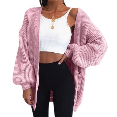 China 2022 KCYA Anti-pilling Plus Size Casual Multi Color Fall And Winter Long Sleeve Coats Oversized Women Cardigan Knit Sweater for sale