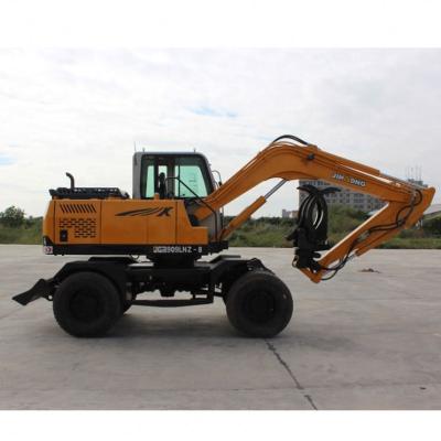 China Construction Material Stores Made In China 9t Wheel Excavator JGM909LN-8 Mini Wheel Excavator With 0.4cbm Bucket for sale