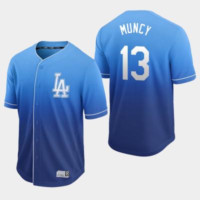 China Hot Selling Baseball Shirts Custom Logo Men's Royal Max Muncy Loss Breathable Royal Max Loss Fashion Baseball Tank Top Uniforms for sale