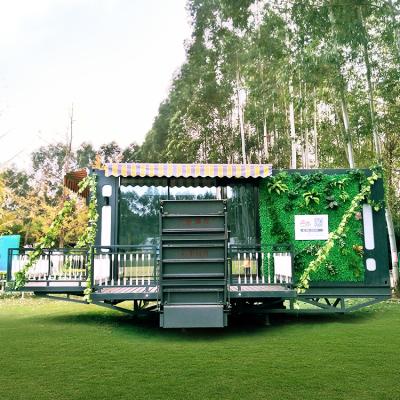 China InfiCreation Parking Lot Rotating Movable Wooden Foldable Prefab Tiny House On Wheels for sale