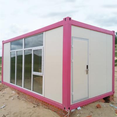 China Portable prefab construction log cabins de precios de contenedores parking houses for sale