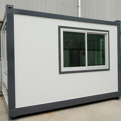 China Modern Parking Lot Glass Knock Down Luxury Expandable Portable Container House for sale