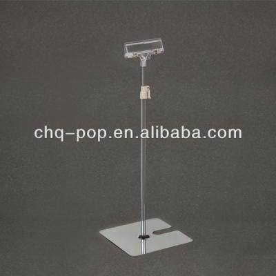 China metal pop stand / pop clip promotion POP table lifting stand 135*135*1.2 sign stand for sale