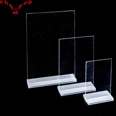 China Retailer Top Quality Different Size Acrylic Tabletop Menu Display Stand for sale