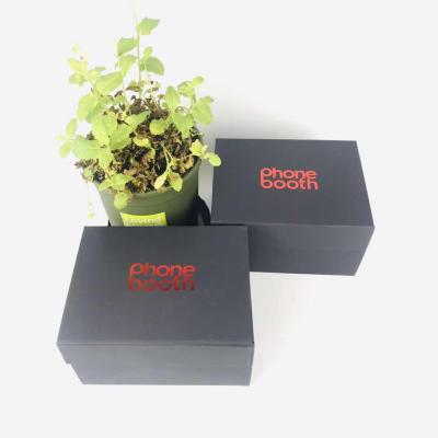 China Custom Recyclable High Quality Black Electronic Magnetic Gift Box for sale