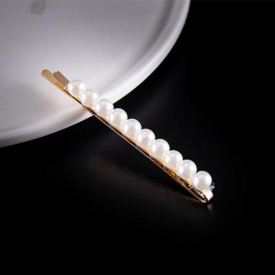 China Luxury High Quality Fashion Design Girl Pearl Hairpins Iron Clip Pearl Pins for sale